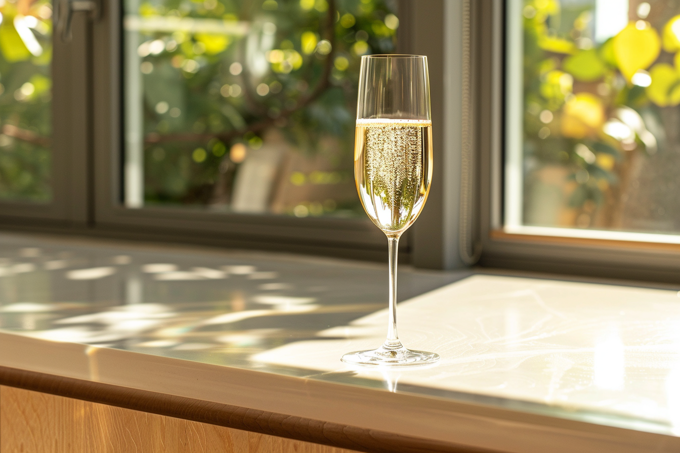 Image gratuite Verre de champagne en cuisine moderne 3