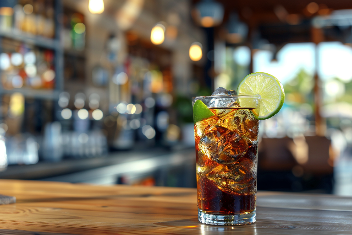 Image gratuite Verre de cola avec glace et citron vert 2