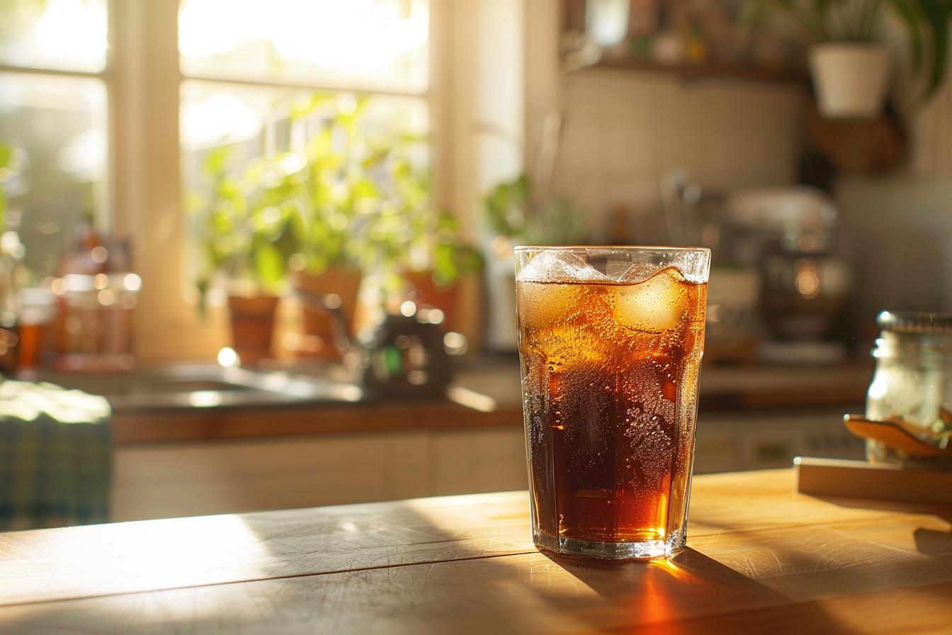 Image gratuite Verre de cola en cuisine moderne 1