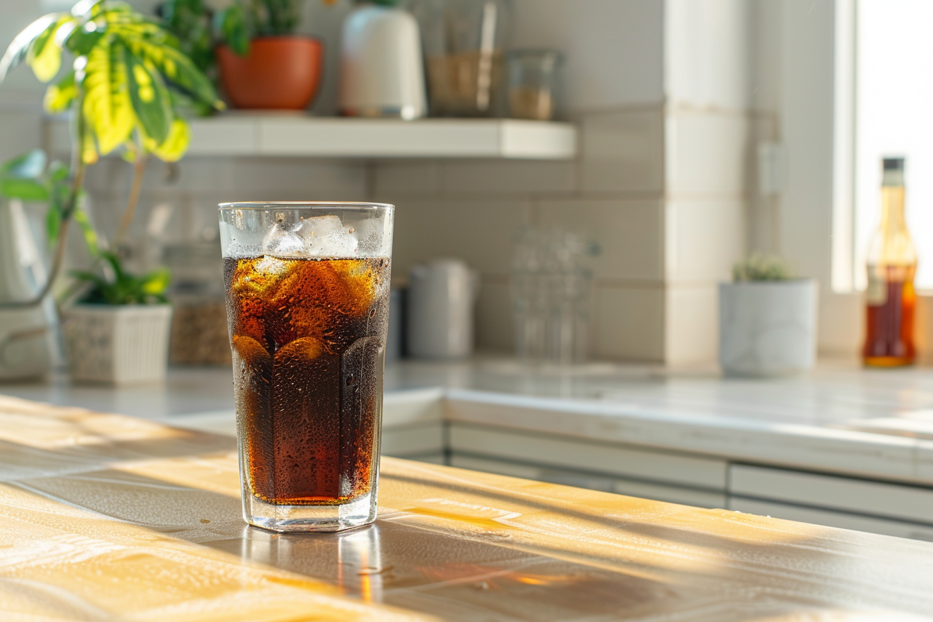 Image gratuite Verre de cola en cuisine moderne 2