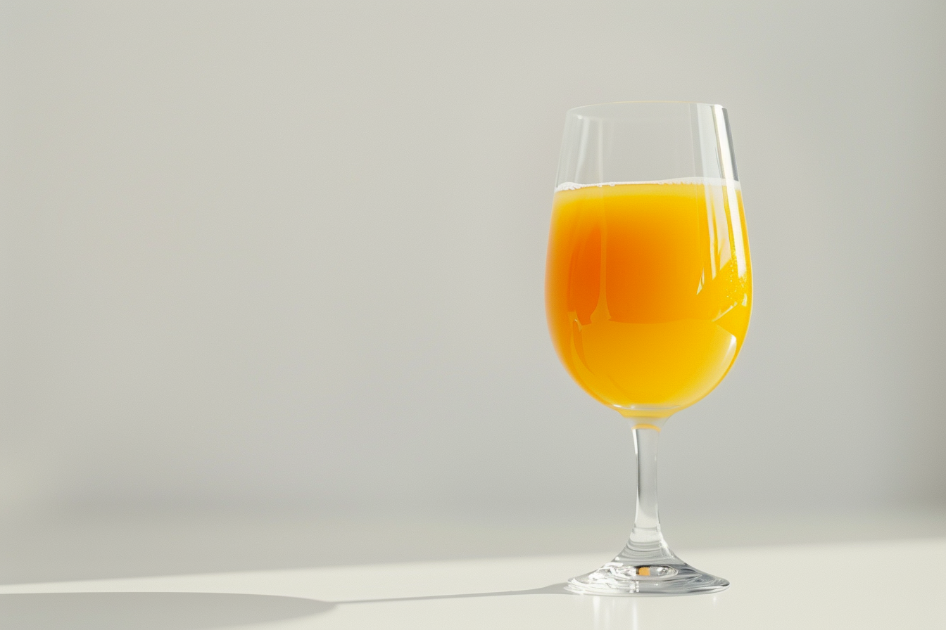 Image gratuite Verre de jus d&rsquo;orange sur fond blanc 2