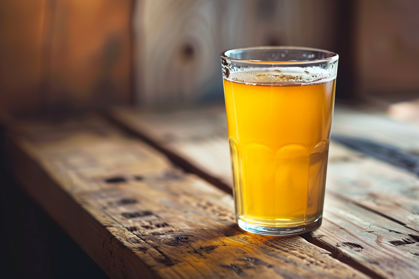 Image gratuite Verre de jus de pomme sur table rustique 2