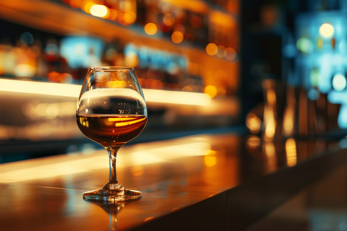 Image gratuite Verre de rhum en bar moderne 1