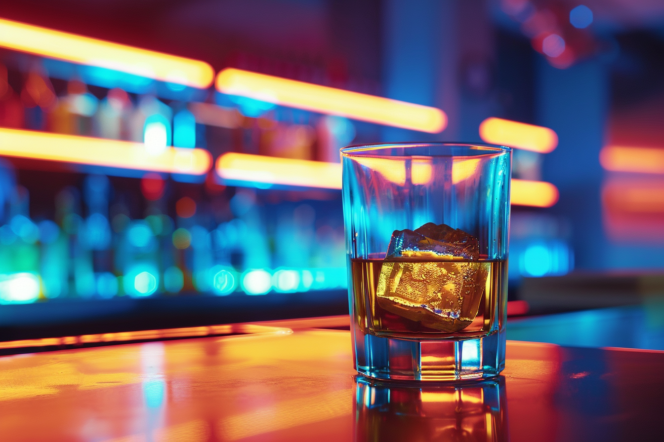 Image gratuite Verre de rhum en bar moderne 2