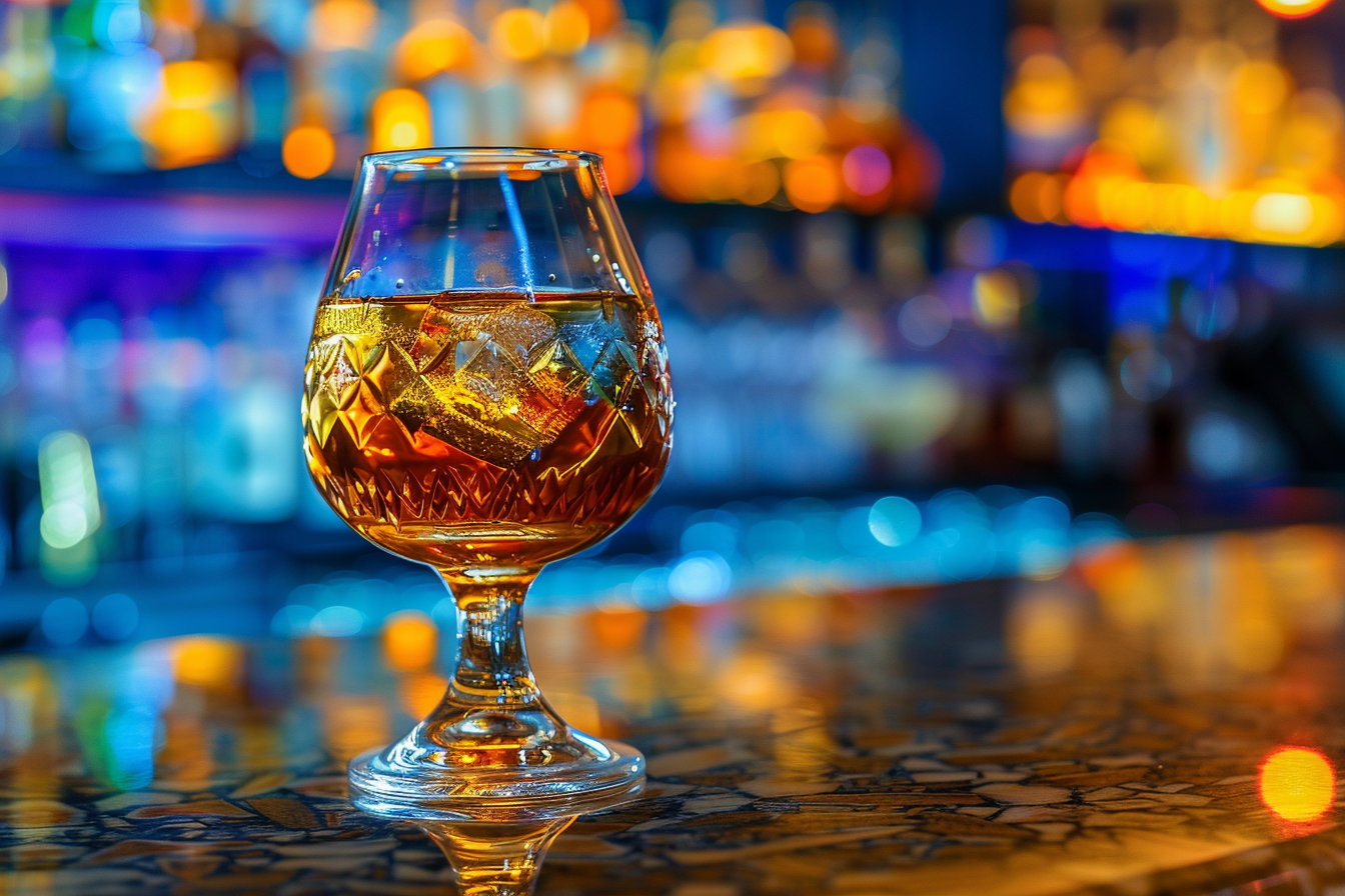 Image gratuite Verre de rhum en bar moderne 4