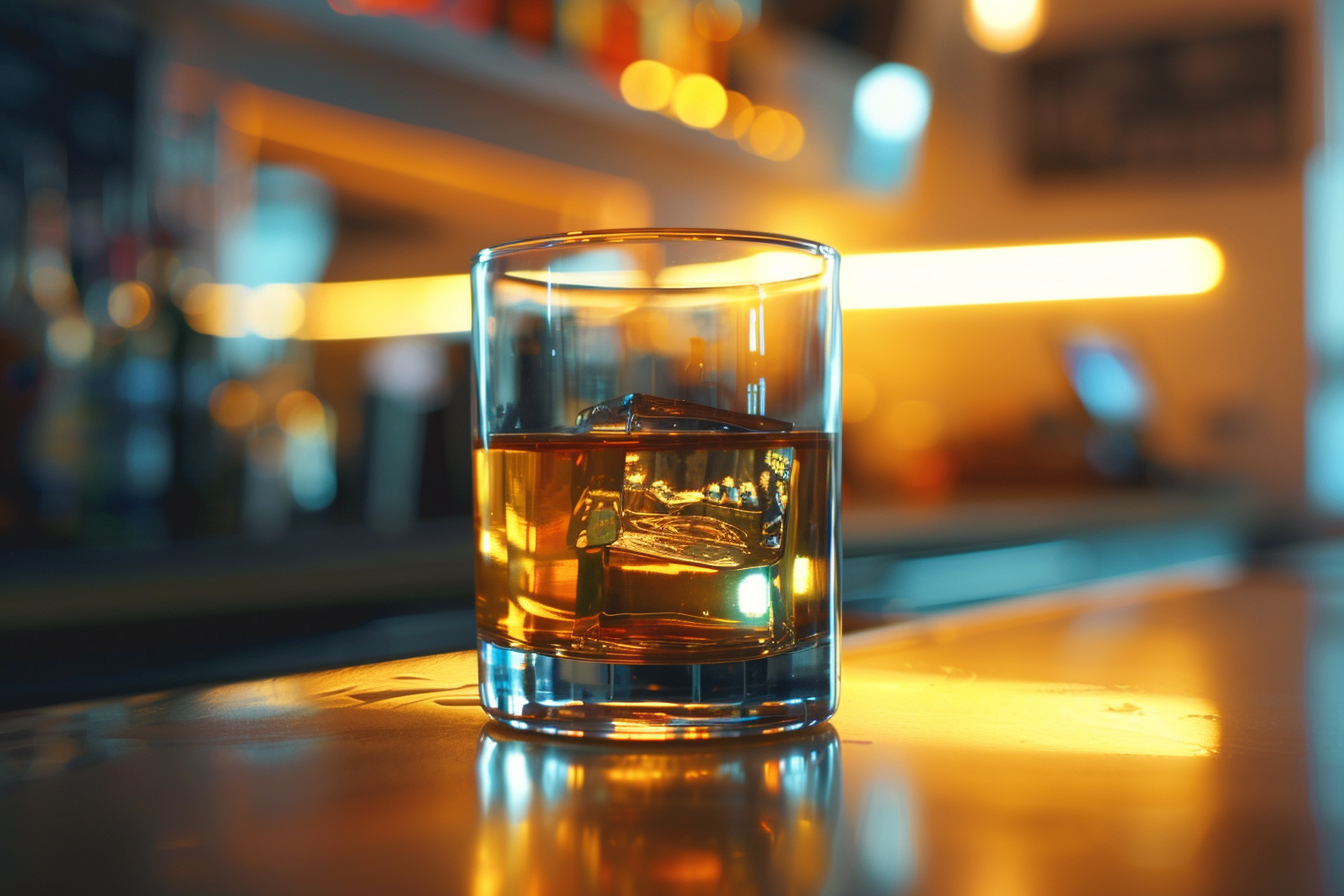 Image gratuite Verre de rhum en bar moderne 6
