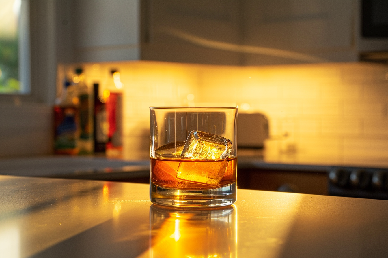 Image gratuite Verre de rhum en cuisine moderne 3