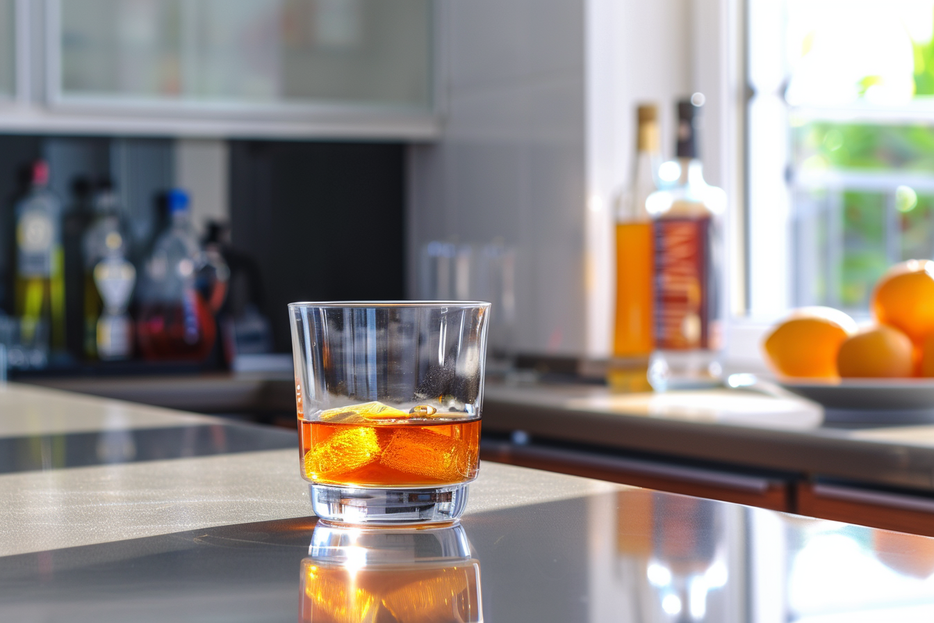 Image gratuite Verre de rhum en cuisine moderne 4