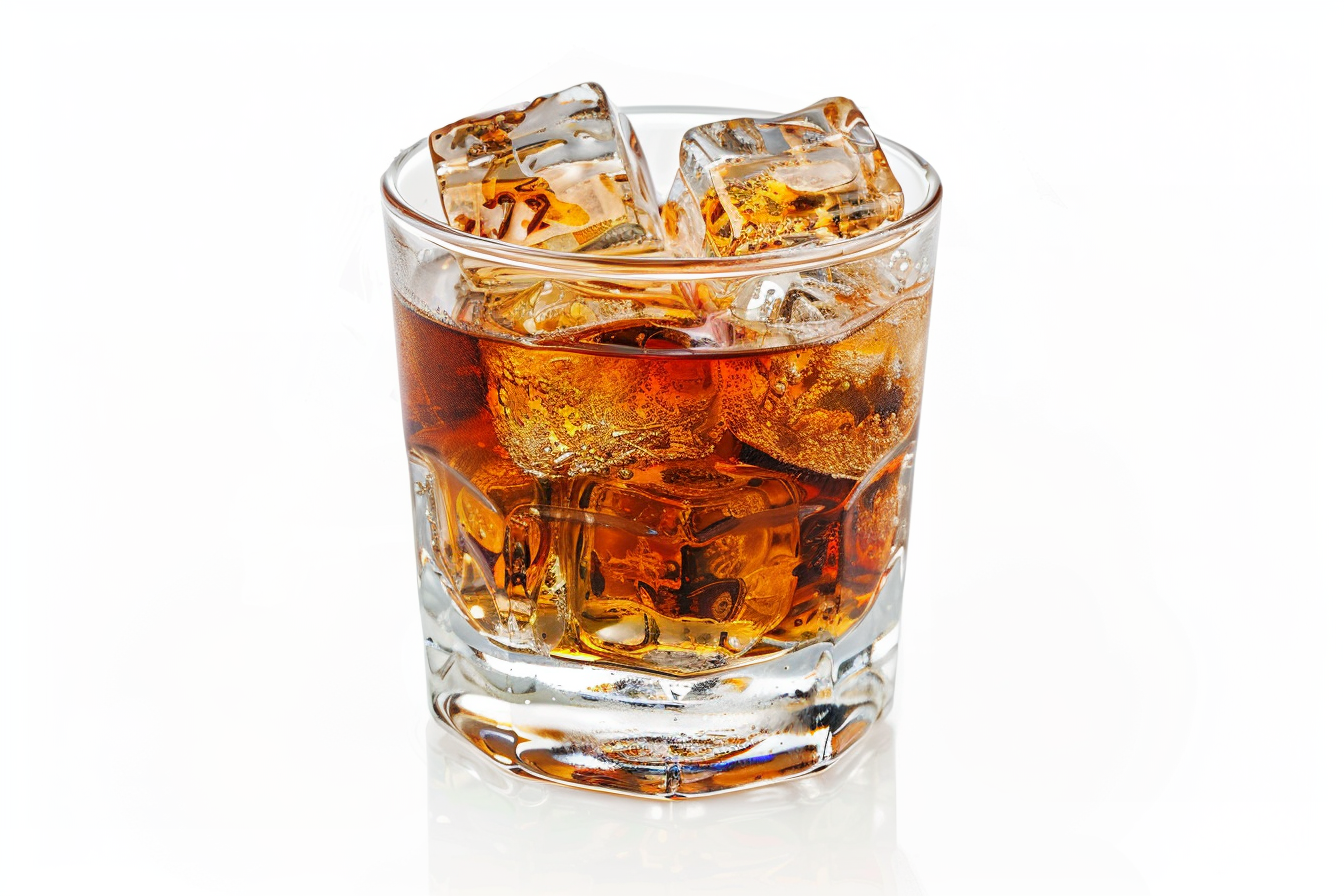 Image gratuite Verre de rhum et glaçons isolés 3