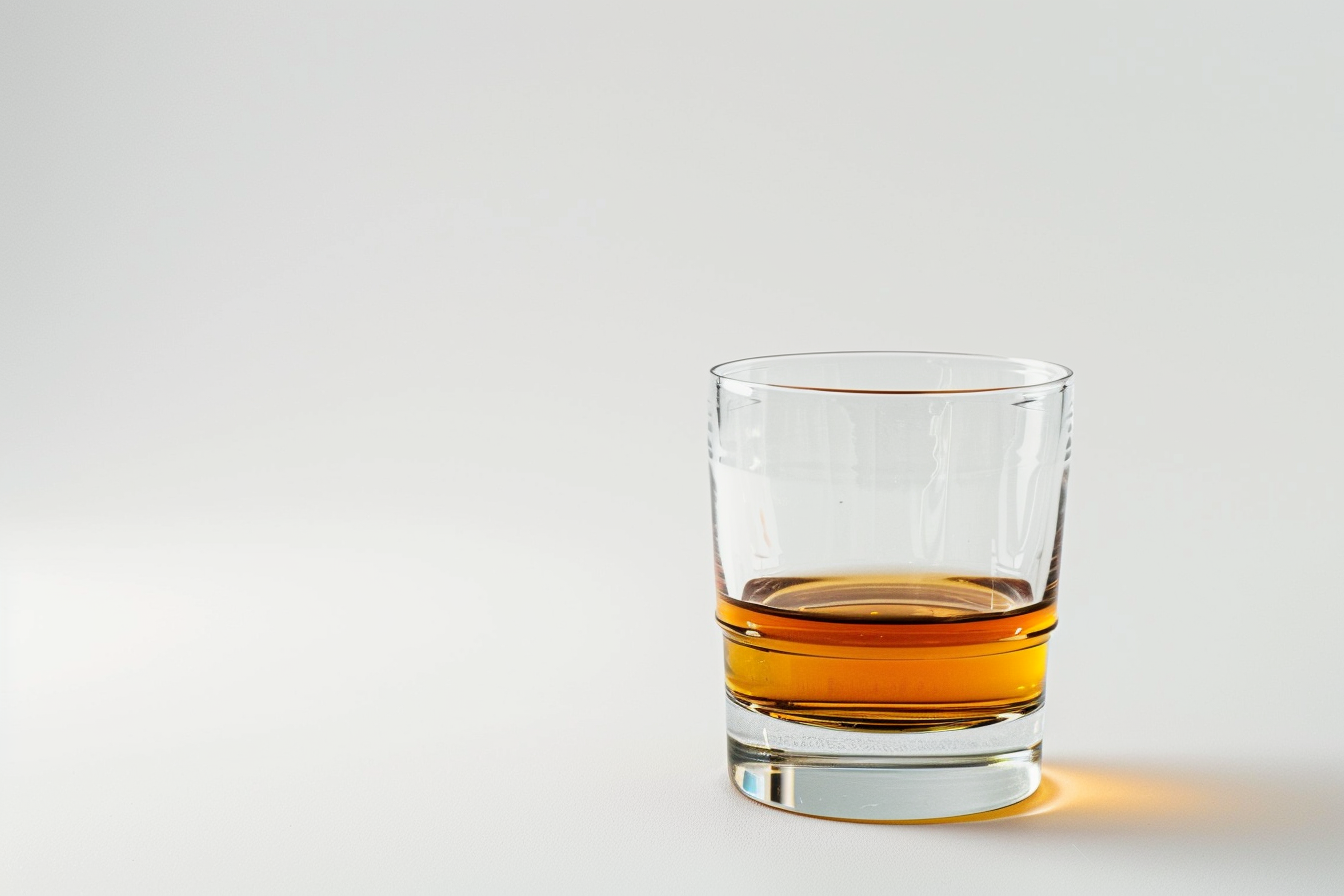 Image gratuite Verre de rhum sur fond blanc 1