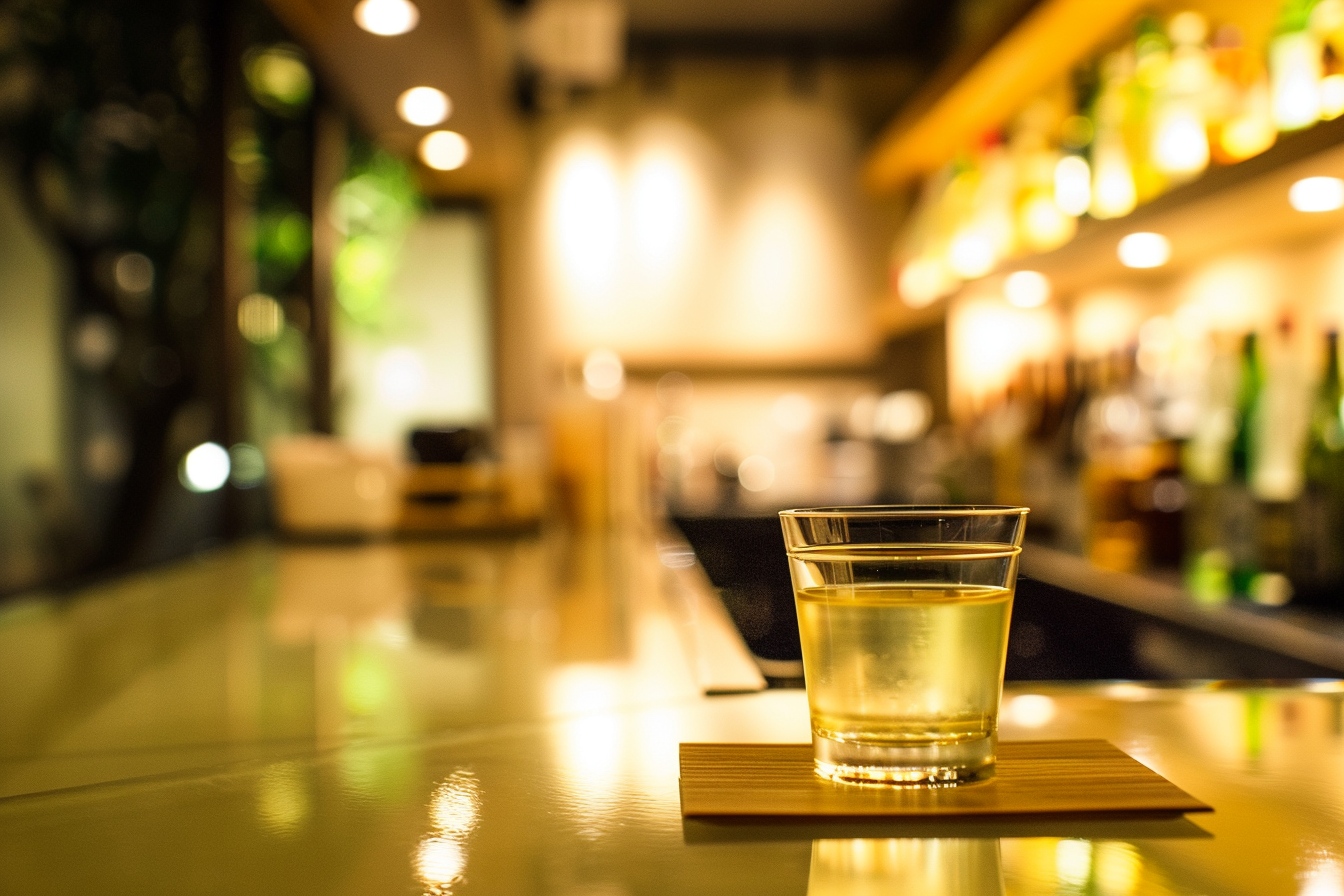 Image gratuite Verre de saké en bar moderne 1