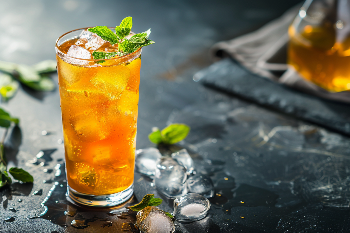 Image gratuite Verre de thé glacé avec garnitures 3