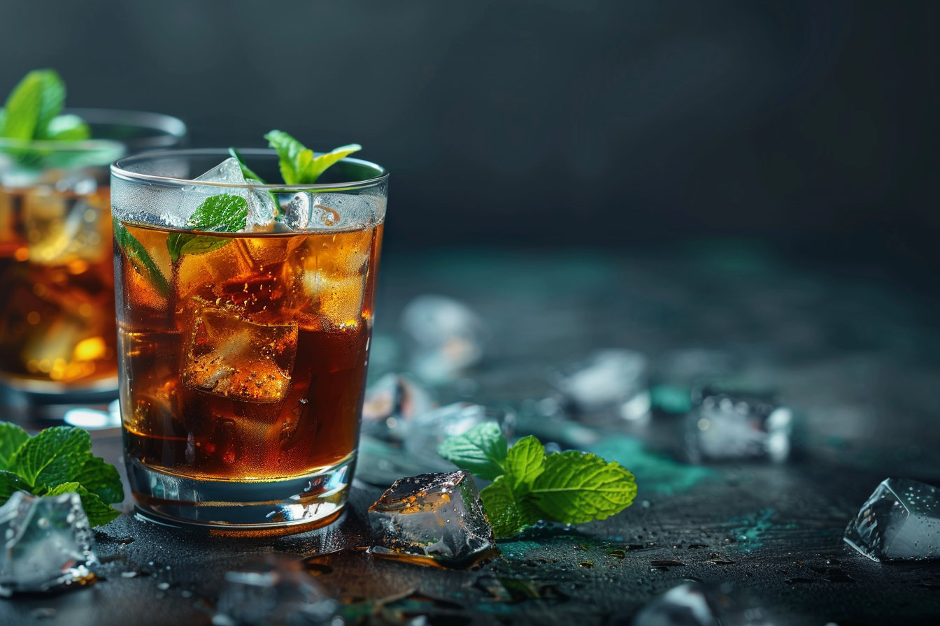 Image gratuite Verre de thé glacé avec garnitures 4