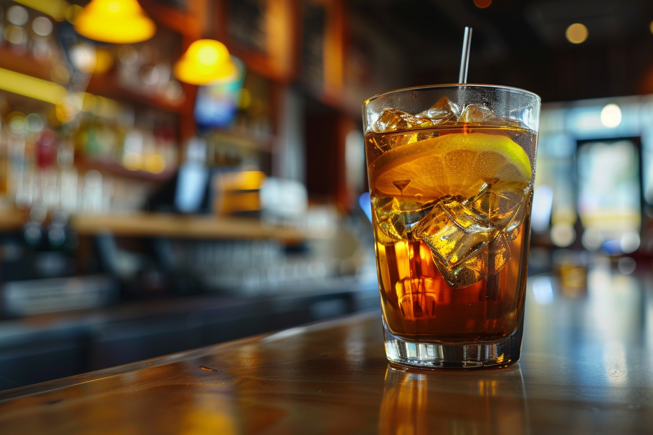 Image gratuite Verre de thé glacé avec glace et citron 2