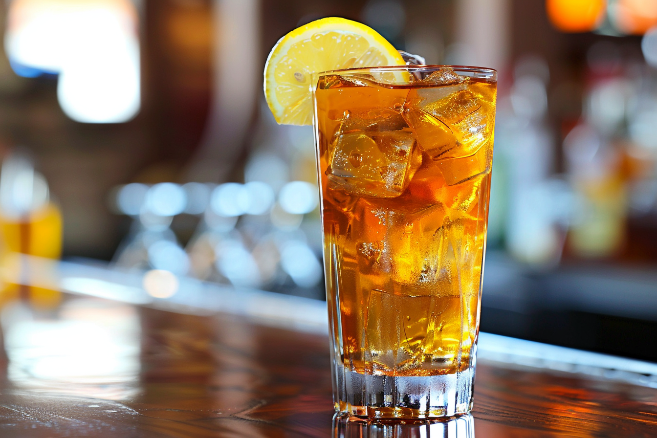 Image gratuite Verre de thé glacé avec glace et citron 5