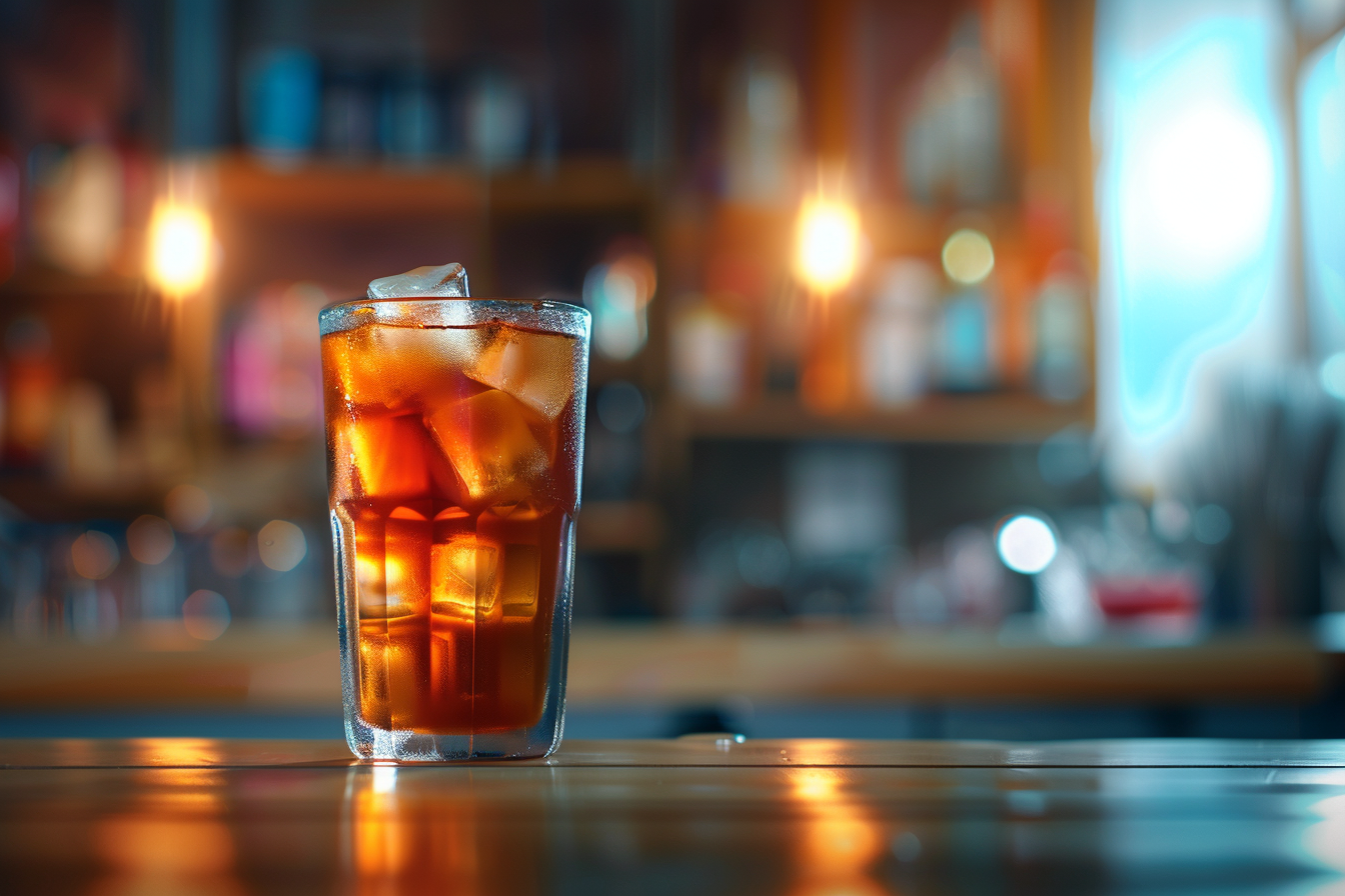 Image gratuite Verre de thé glacé en bar moderne 2