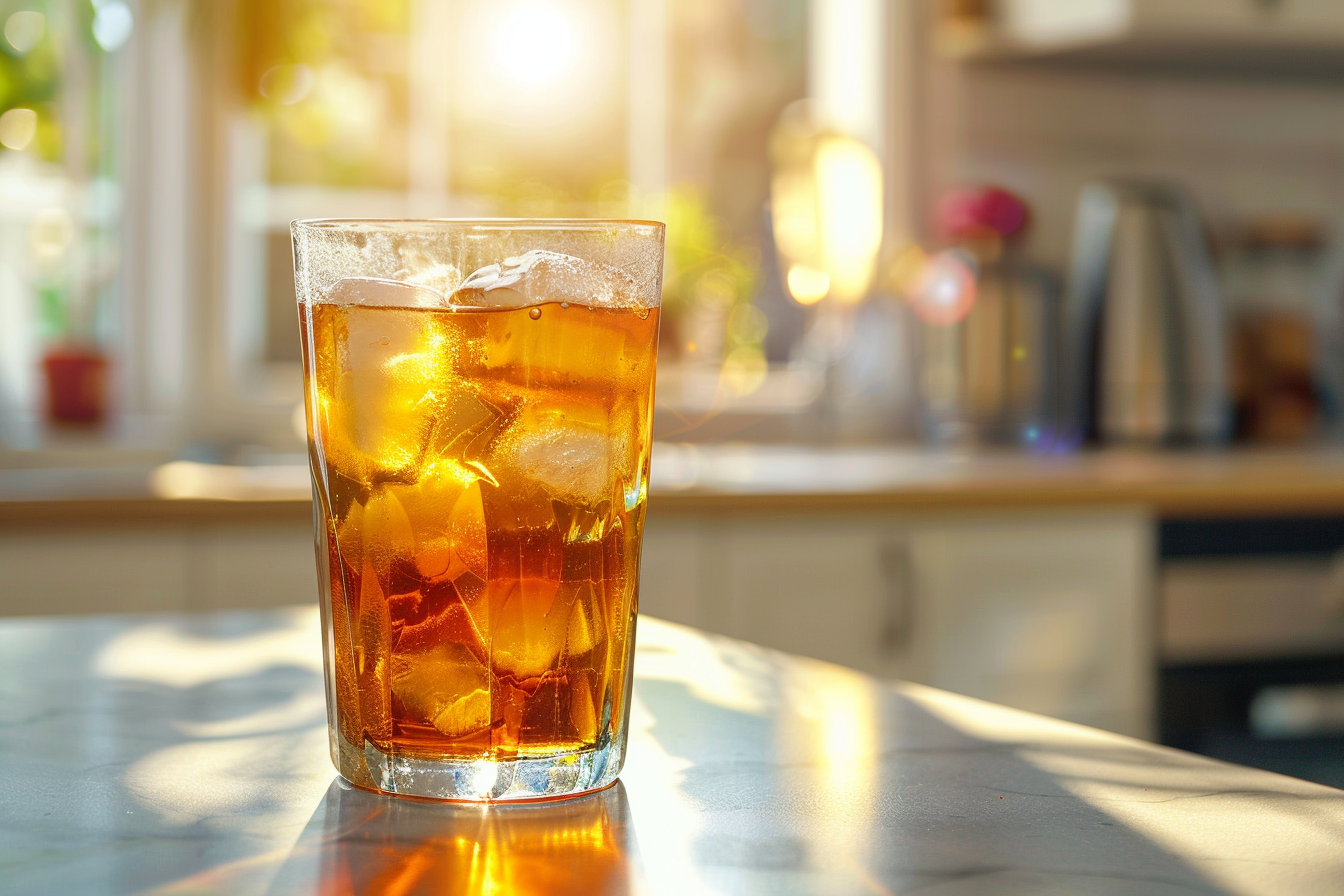 Image gratuite Verre de thé glacé en cuisine moderne 3