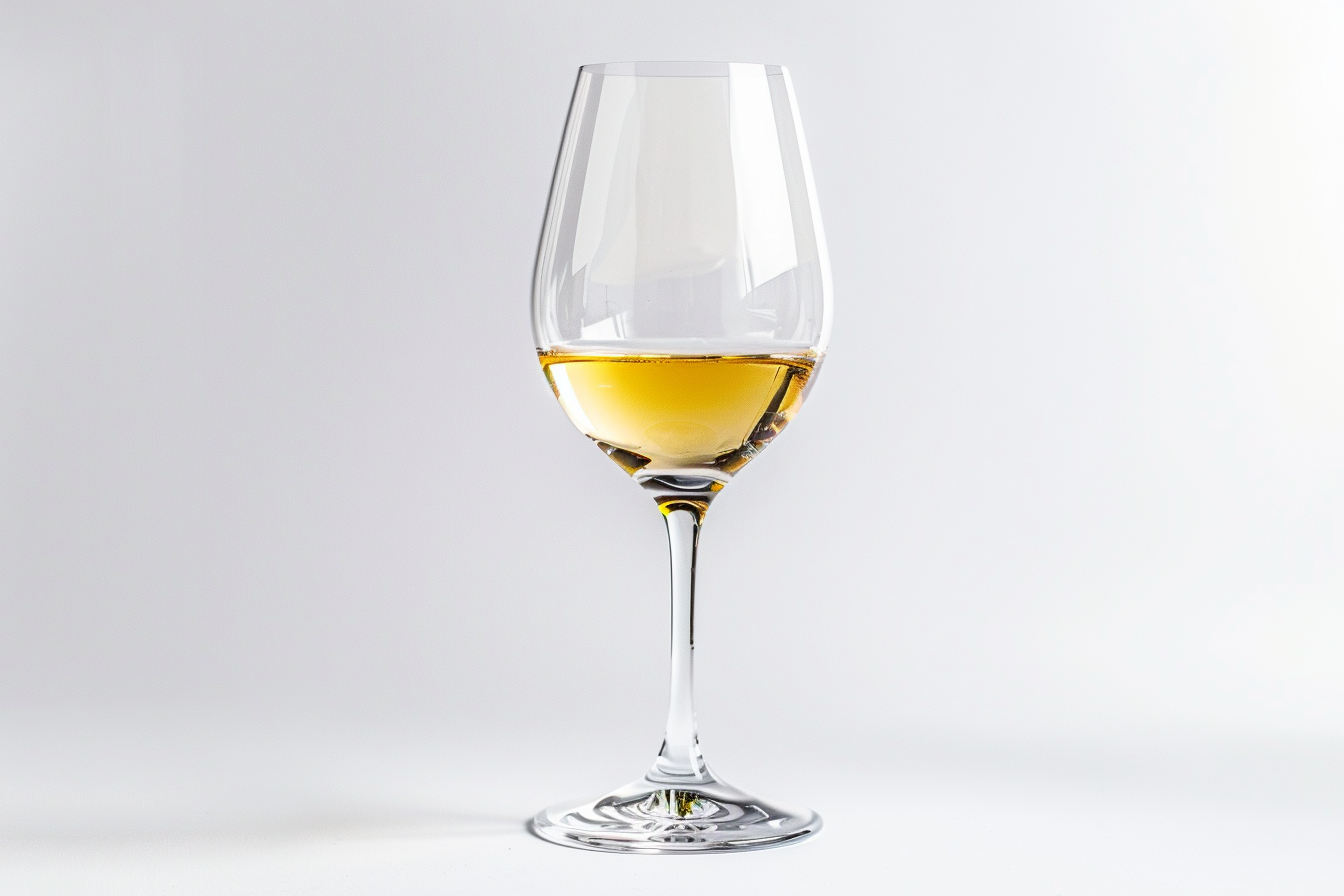 Image gratuite Verre de vin blanc sur fond blanc 2