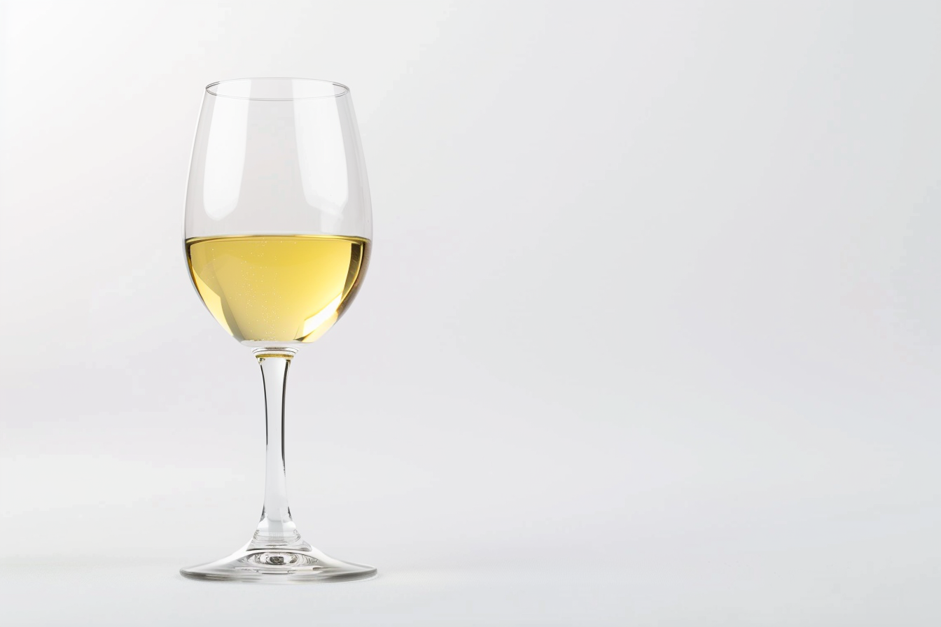 Image gratuite Verre de vin blanc sur fond blanc 3