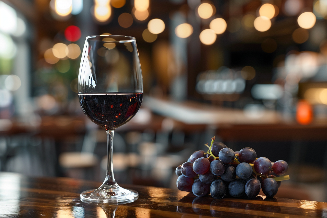 Image gratuite Verre de vin rouge avec raisins 2