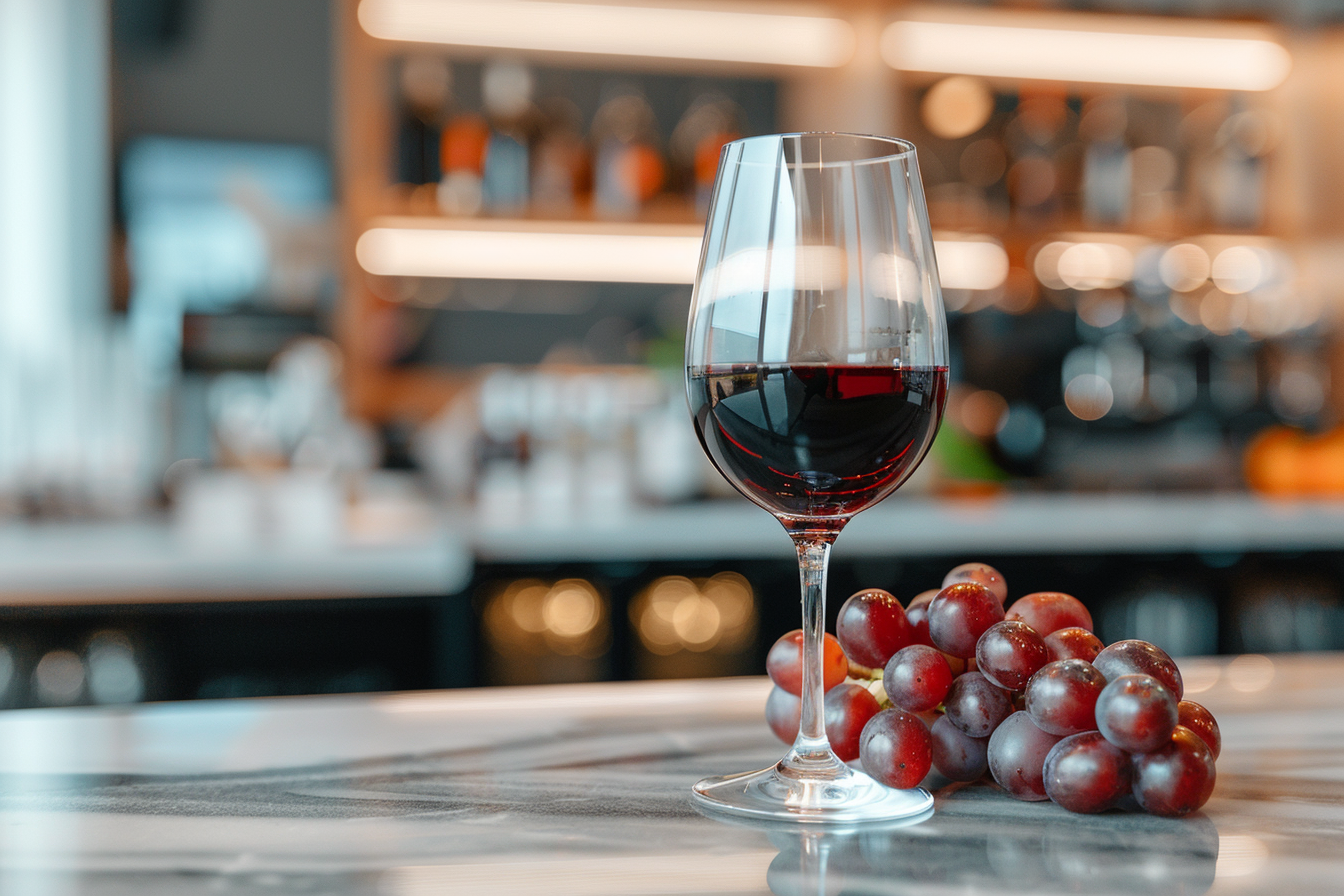 Image gratuite Verre de vin rouge avec raisins 3