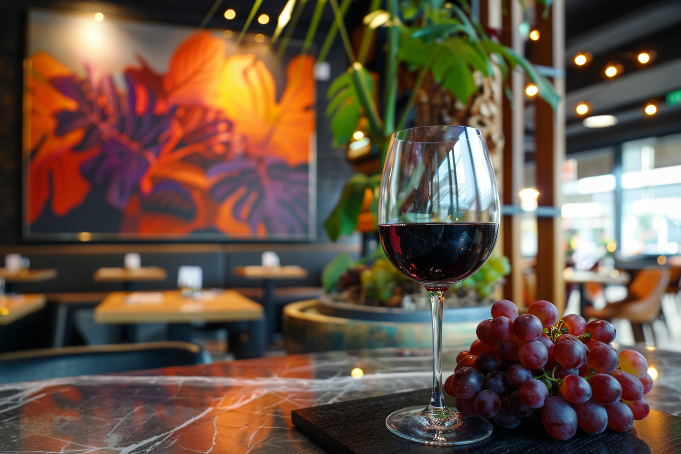 Image gratuite Verre de vin rouge avec raisins 5