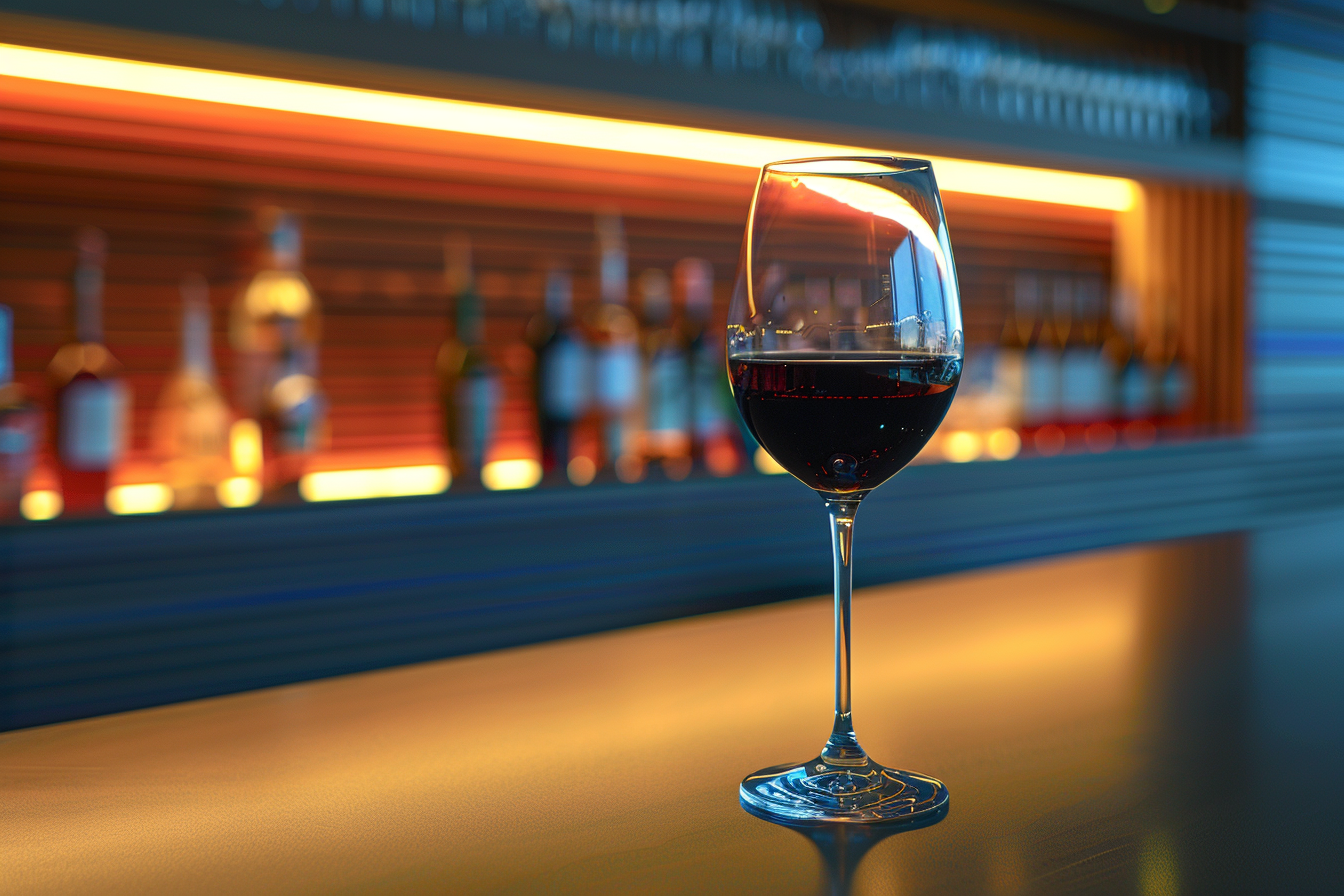 Image gratuite Verre de vin rouge en bar moderne 10