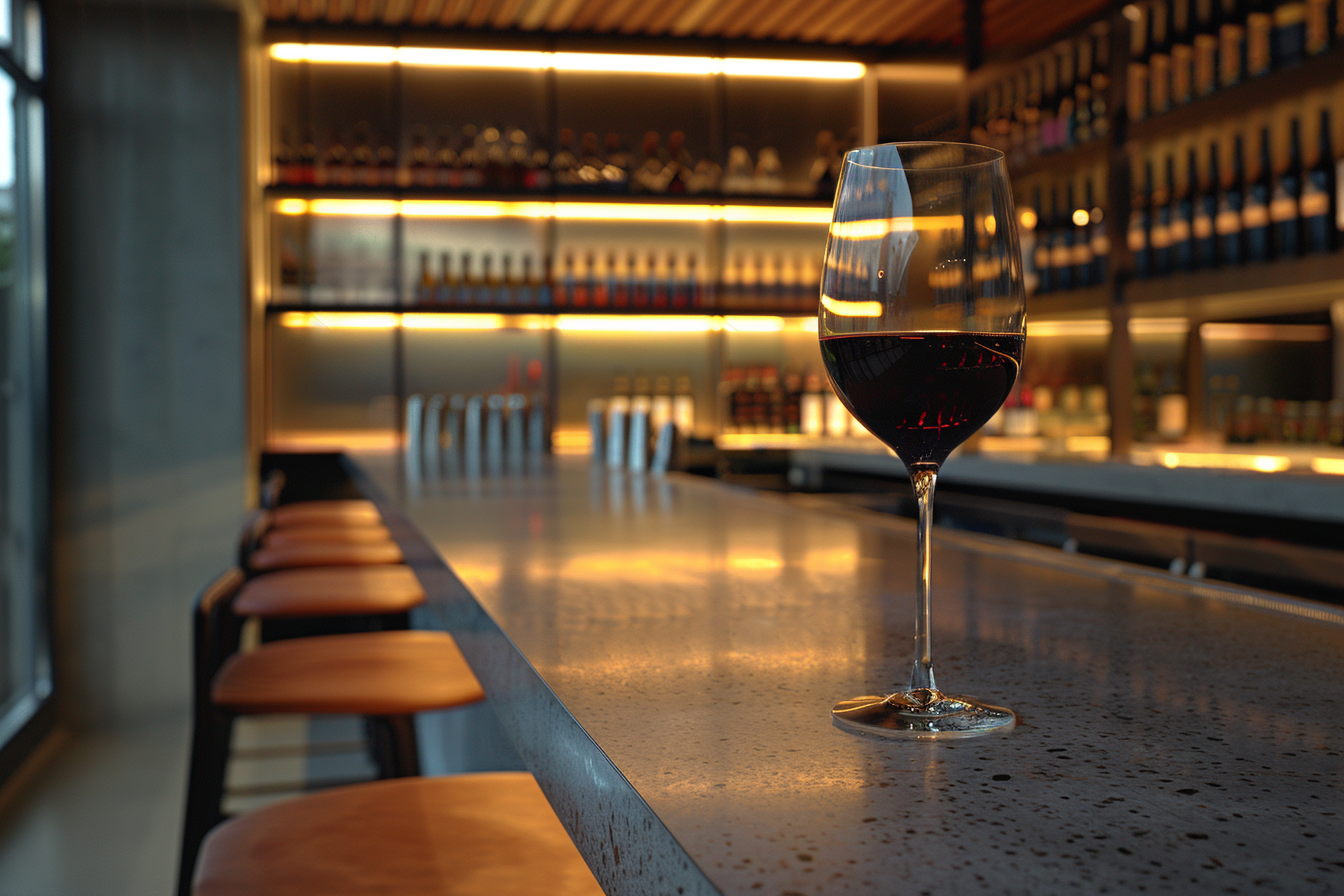Image gratuite Verre de vin rouge en bar moderne 11