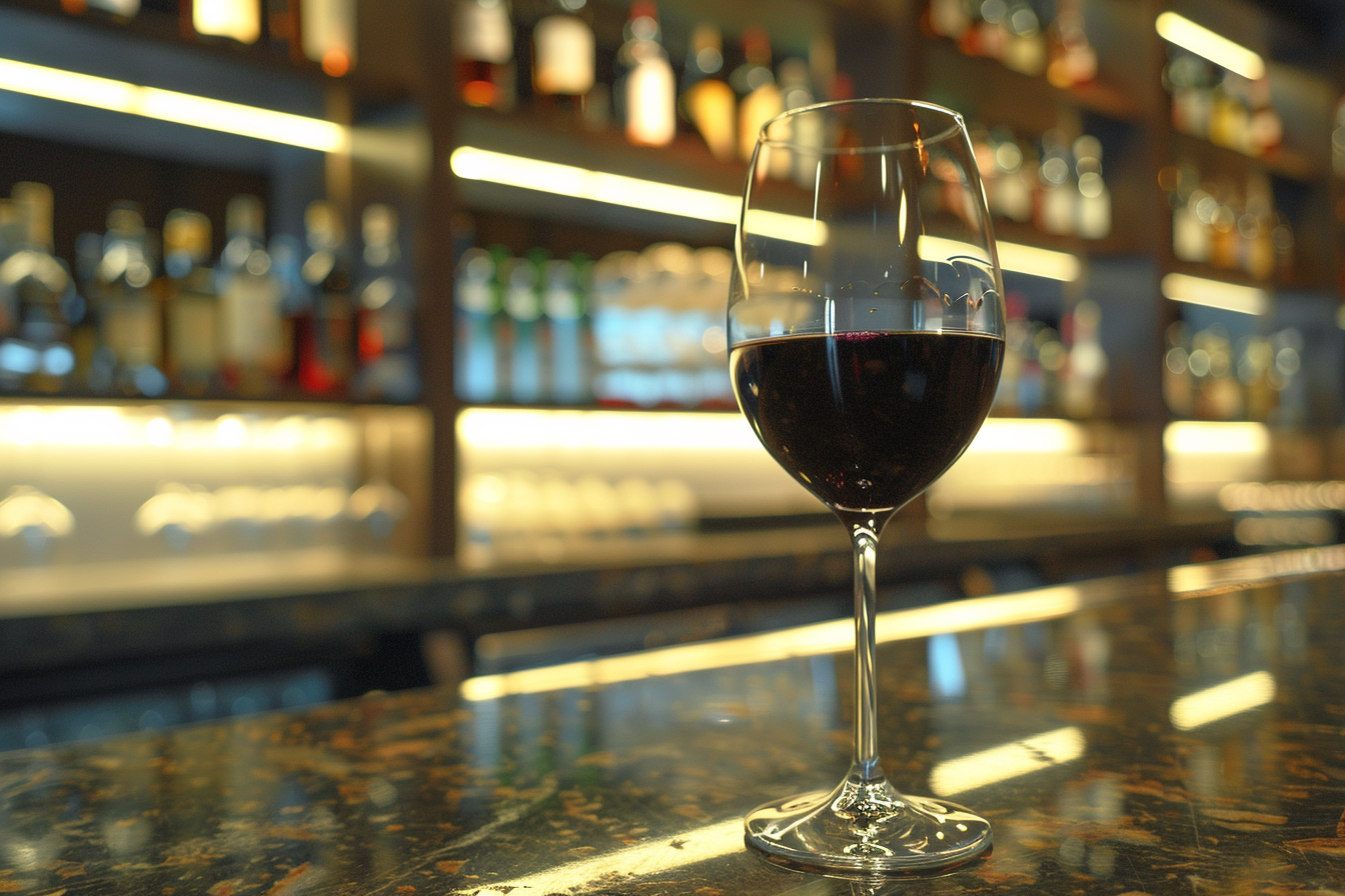 Image gratuite Verre de vin rouge en bar moderne 12