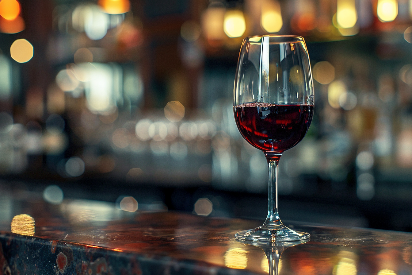 Image gratuite Verre de vin rouge en bar moderne 3