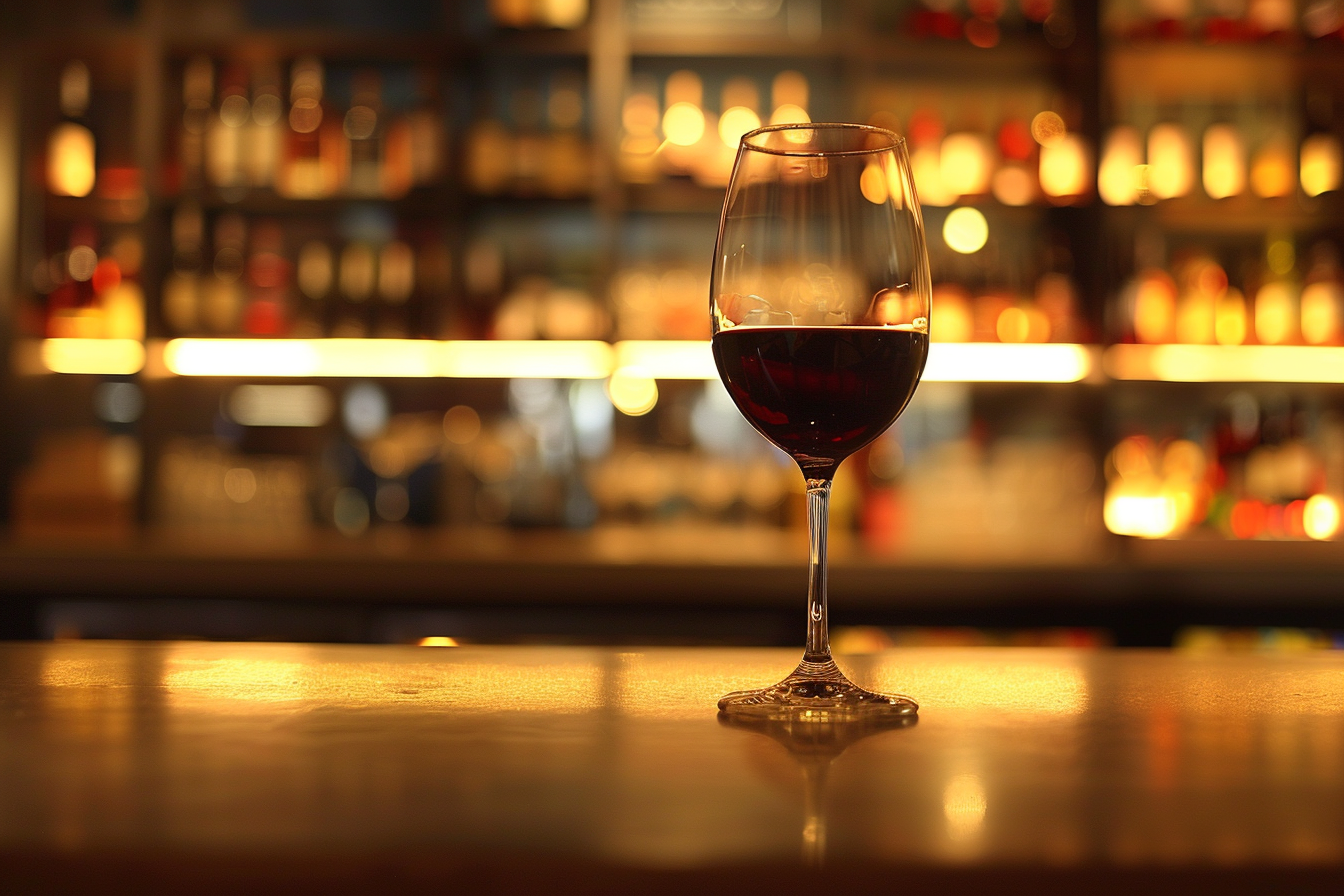 Image gratuite Verre de vin rouge en bar moderne 5