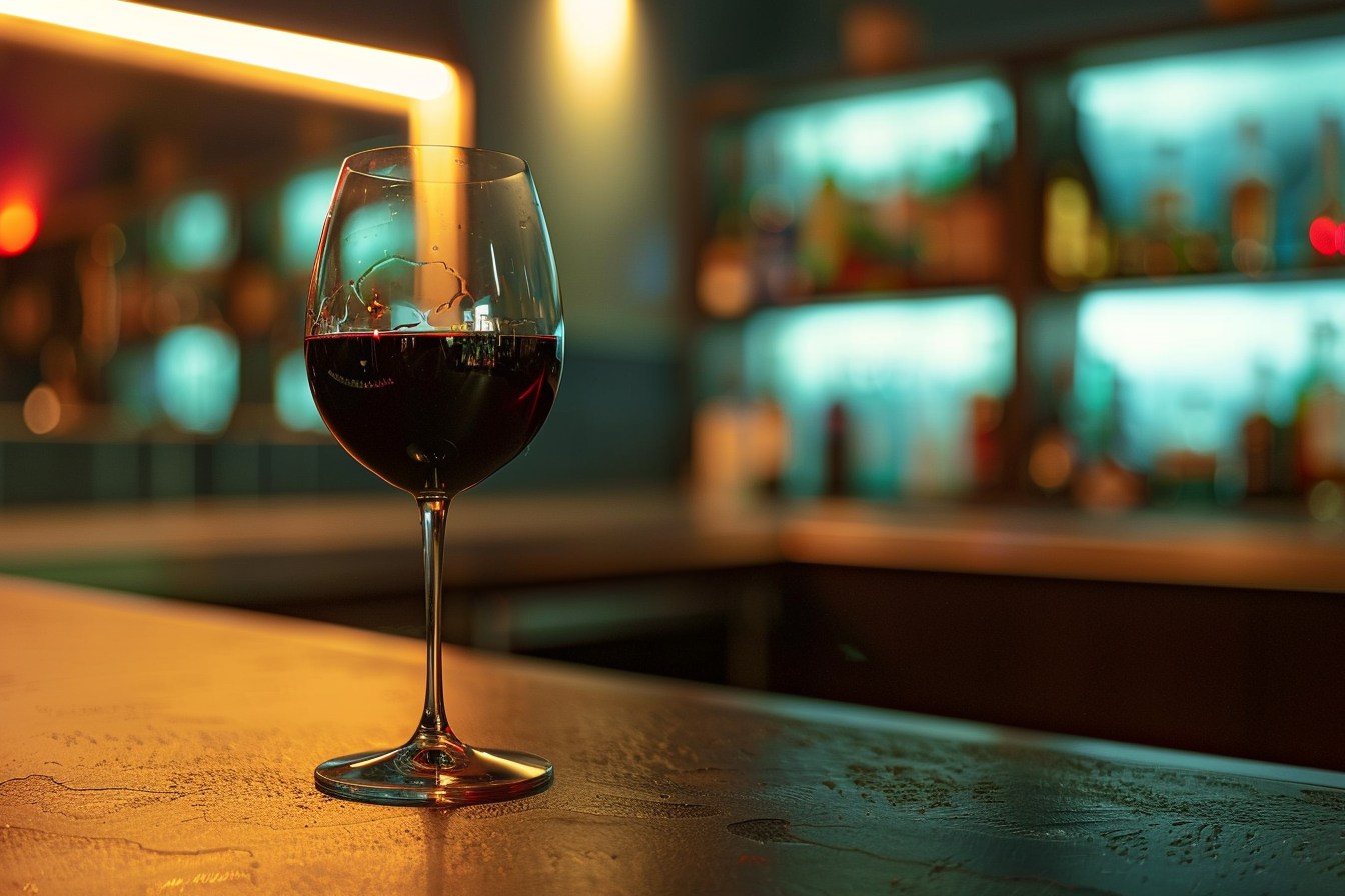 Image gratuite Verre de vin rouge en bar moderne 6