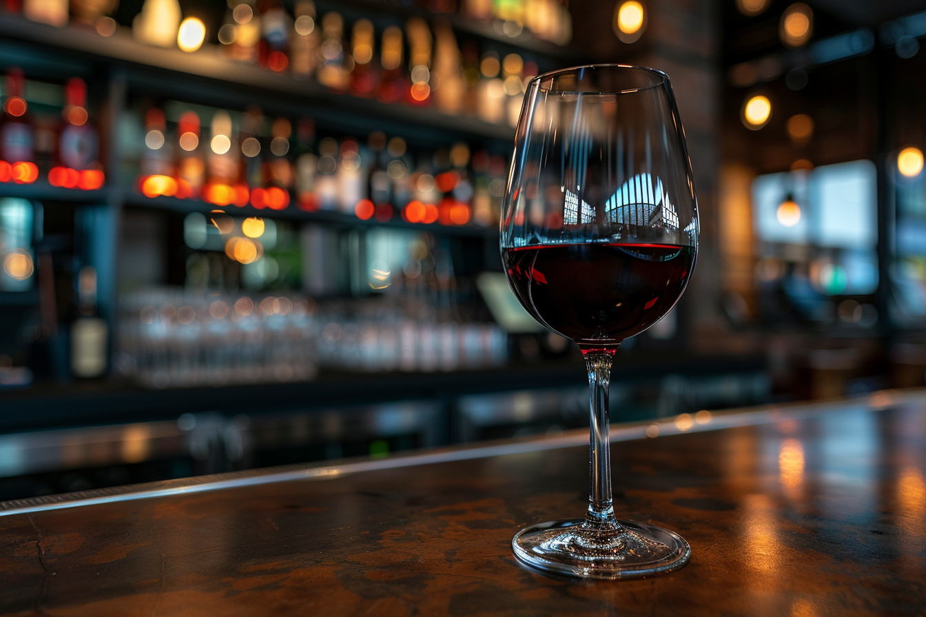Image gratuite Verre de vin rouge en bar moderne 7