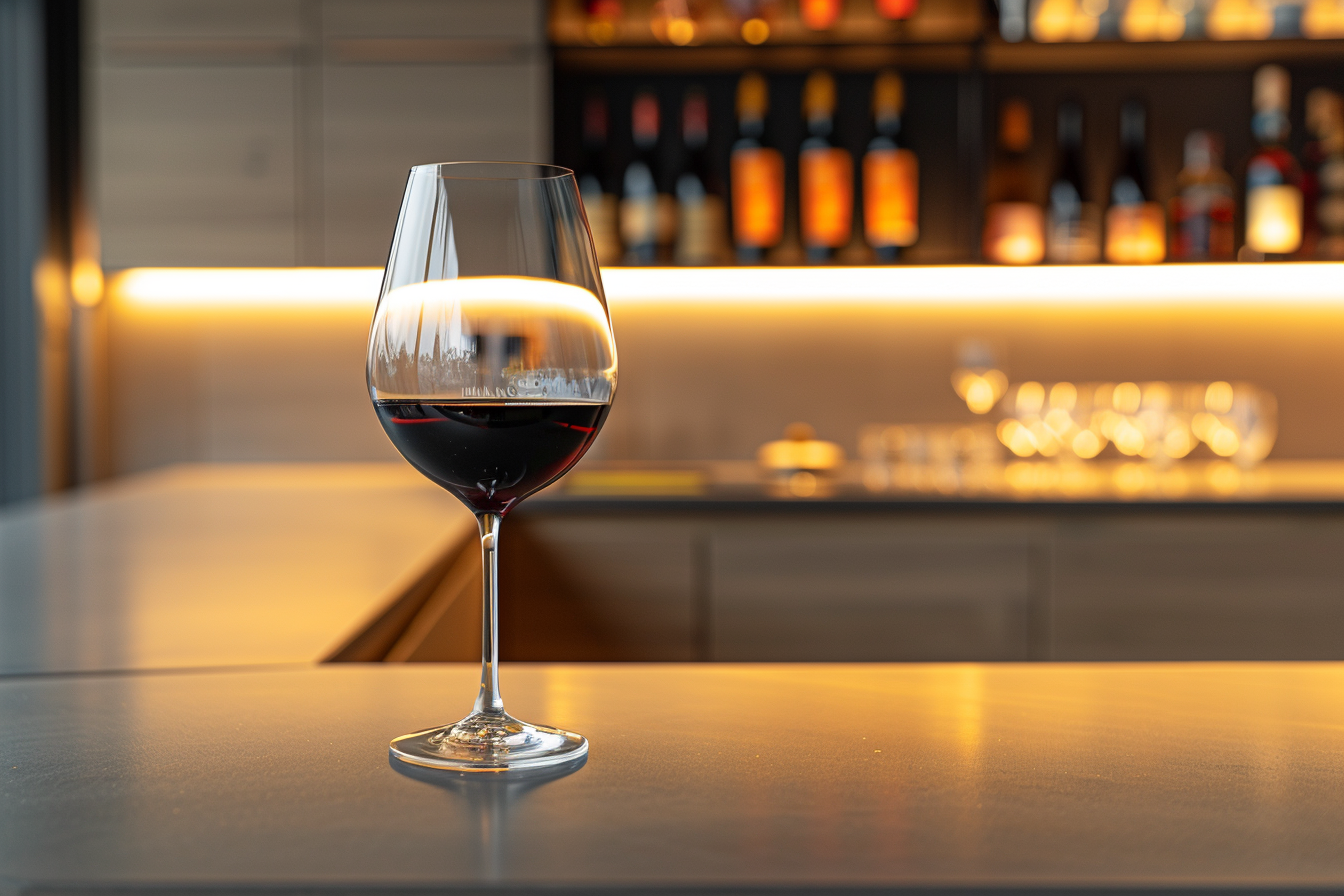 Image gratuite Verre de vin rouge en bar moderne 9