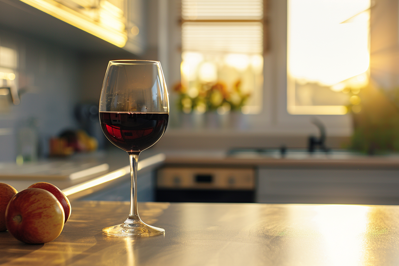 Image gratuite Verre de vin rouge en cuisine moderne 5