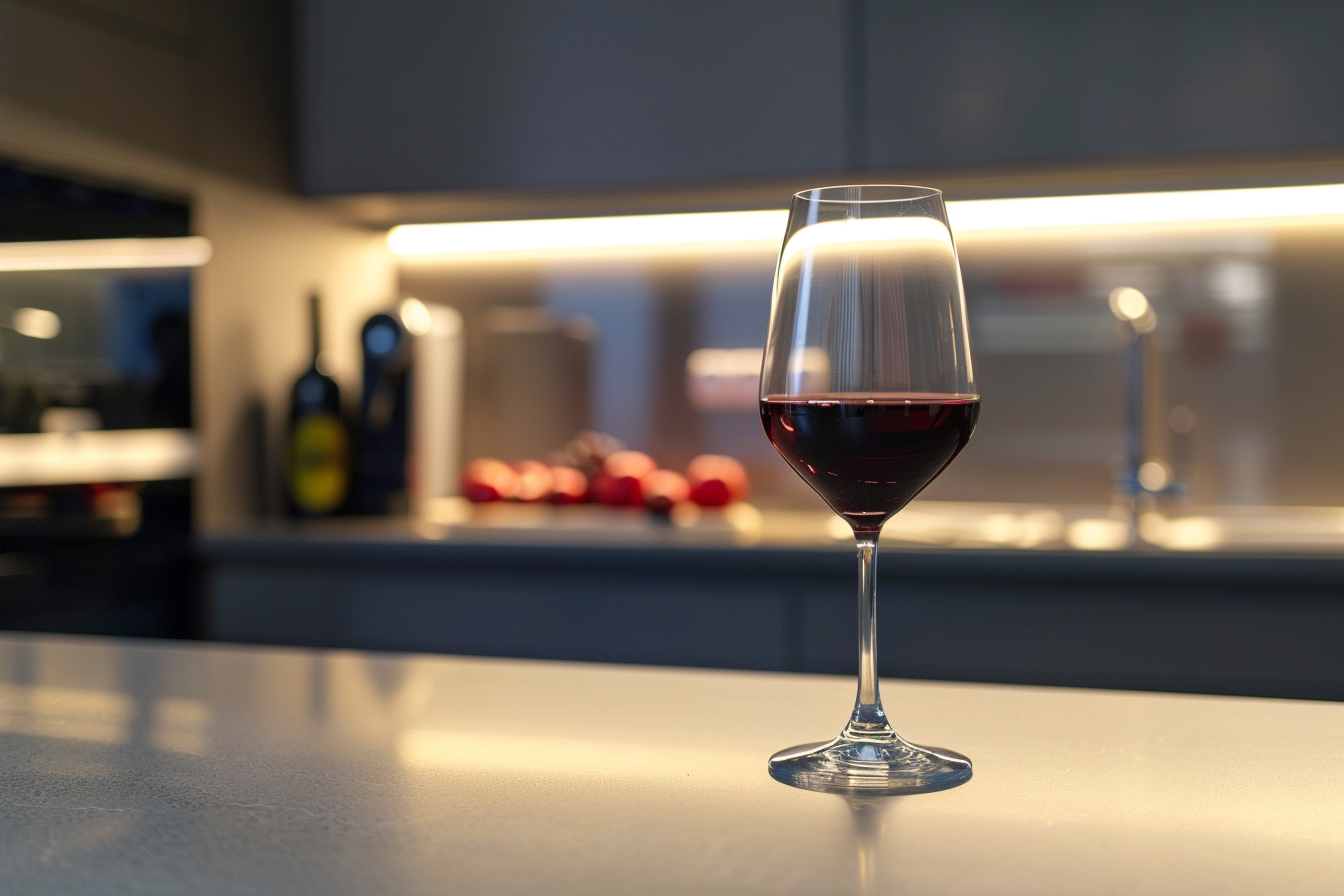 Image gratuite Verre de vin rouge en cuisine moderne 6