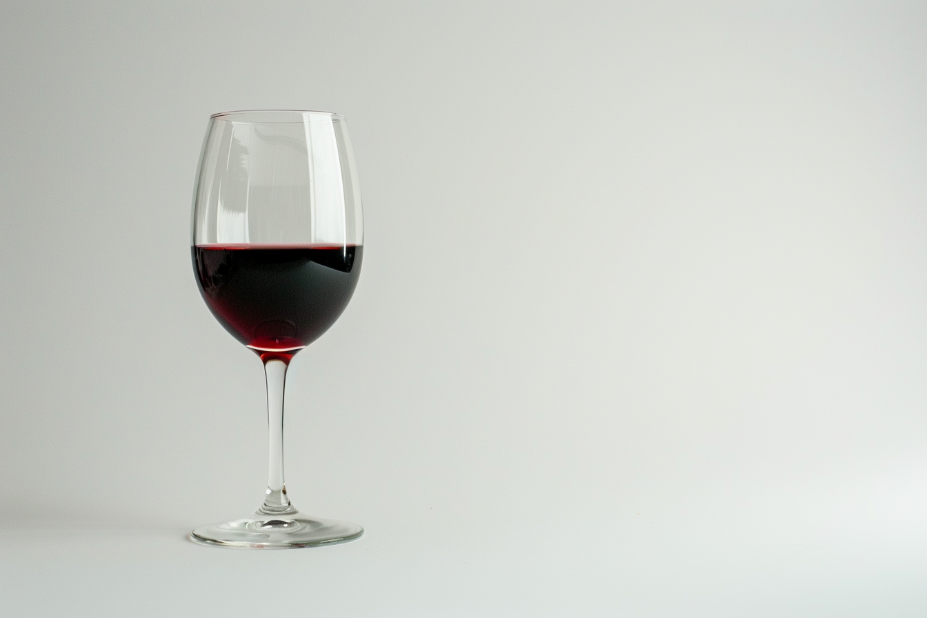 Image gratuite Verre de vin rouge sur fond blanc 2