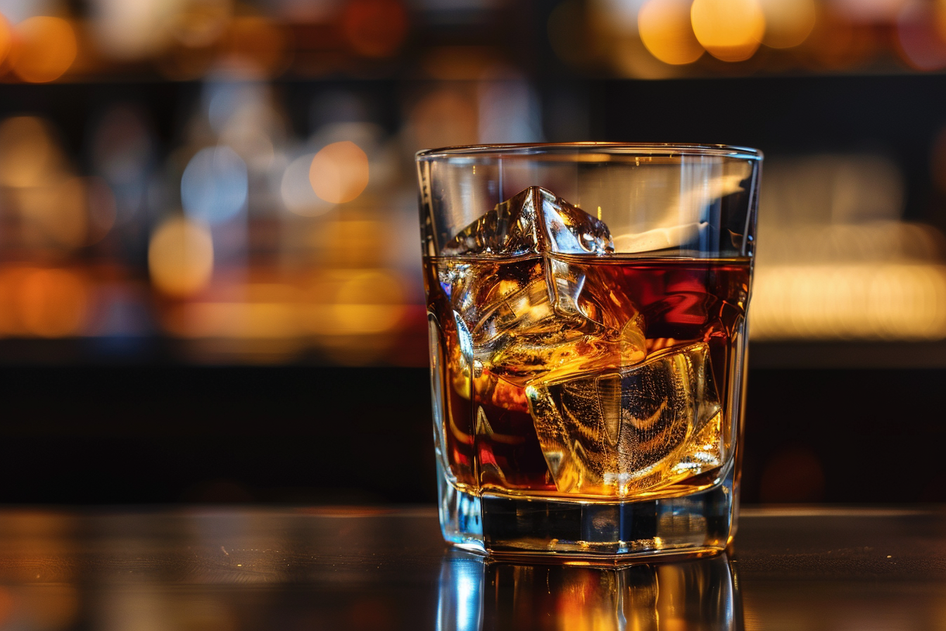 Image gratuite Verre de whisky avec glace 1