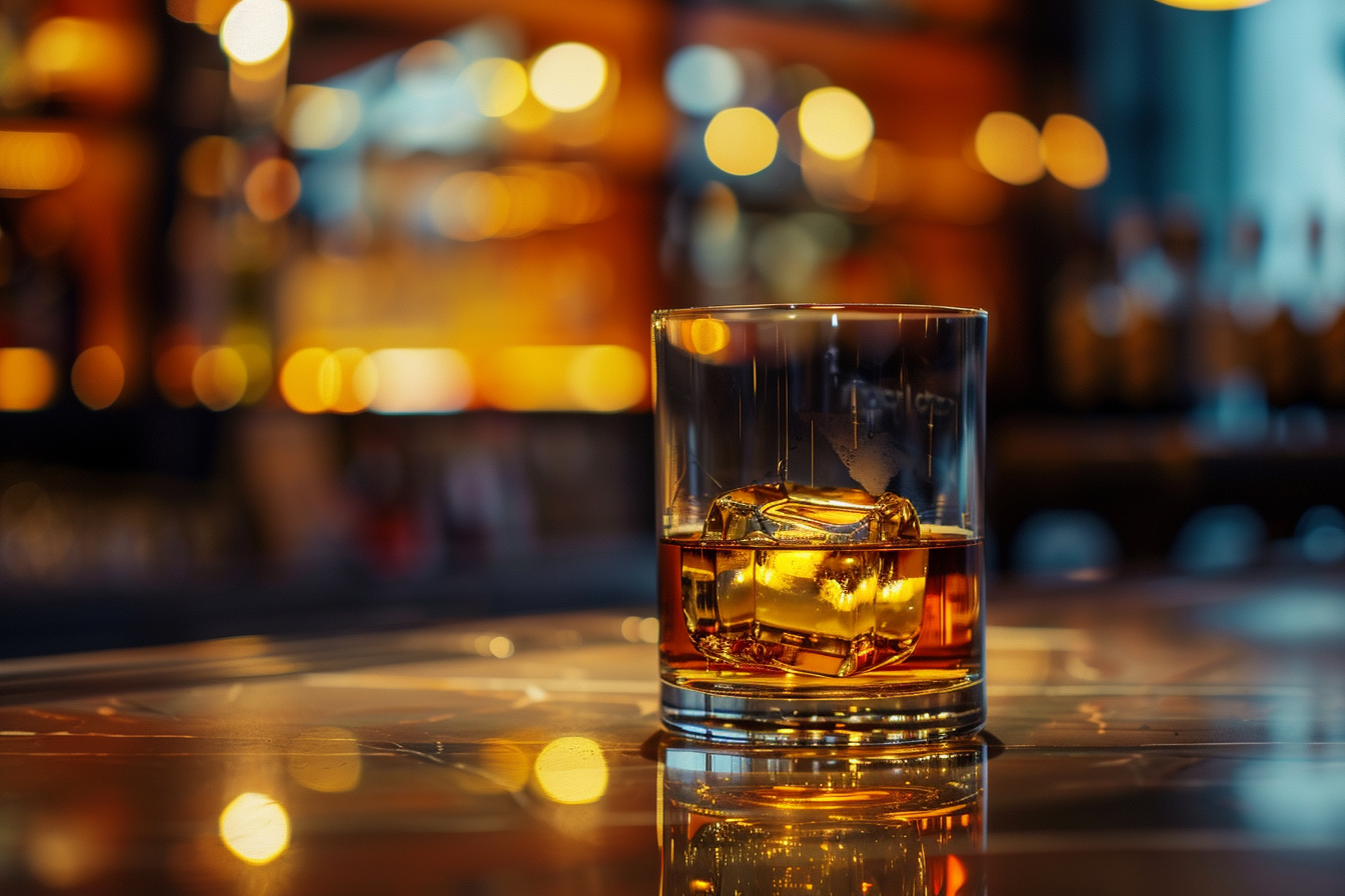 Image gratuite Verre de whisky en bar moderne 3