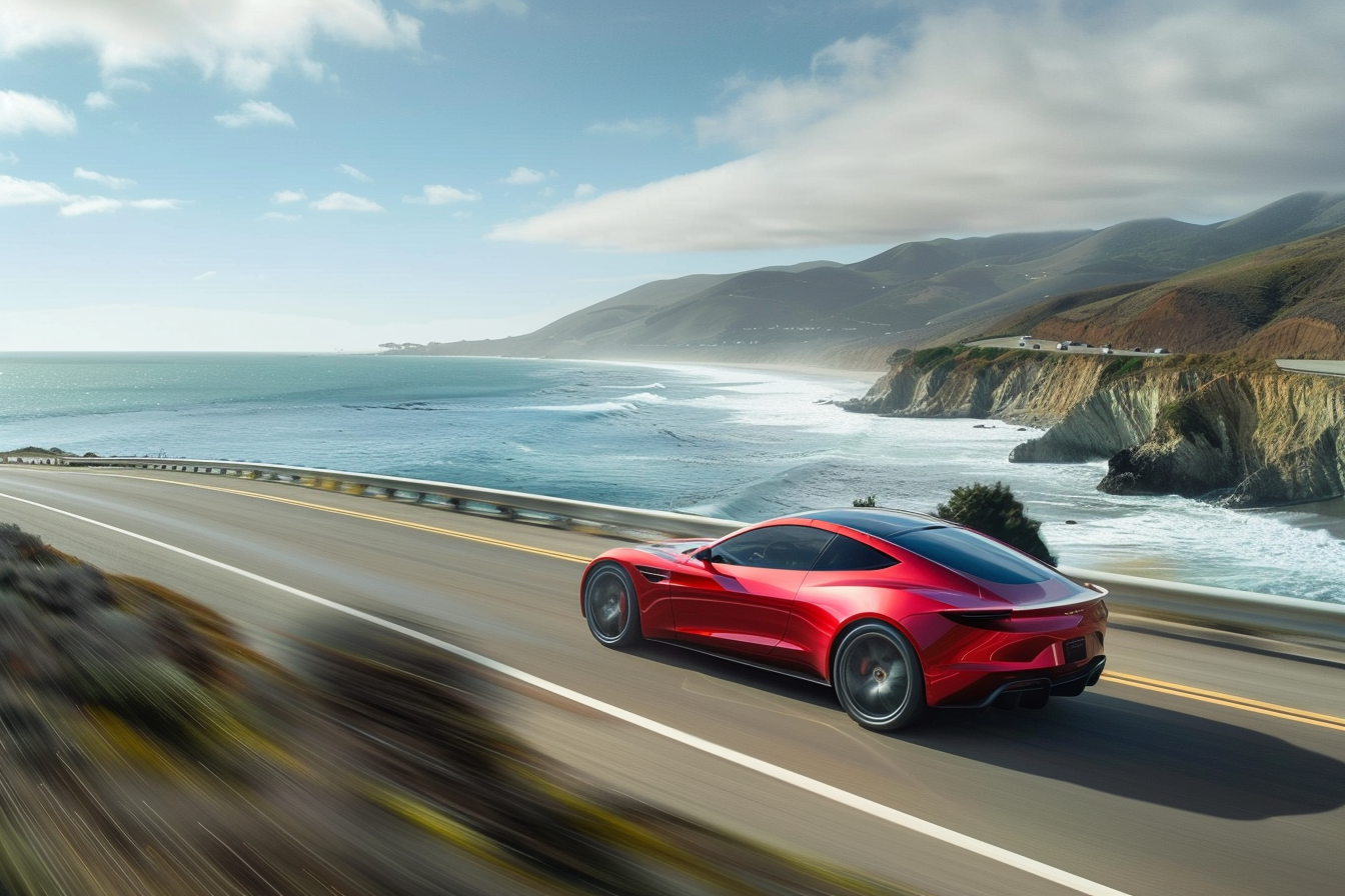 Image gratuite Voiture de sport sur la côte 2