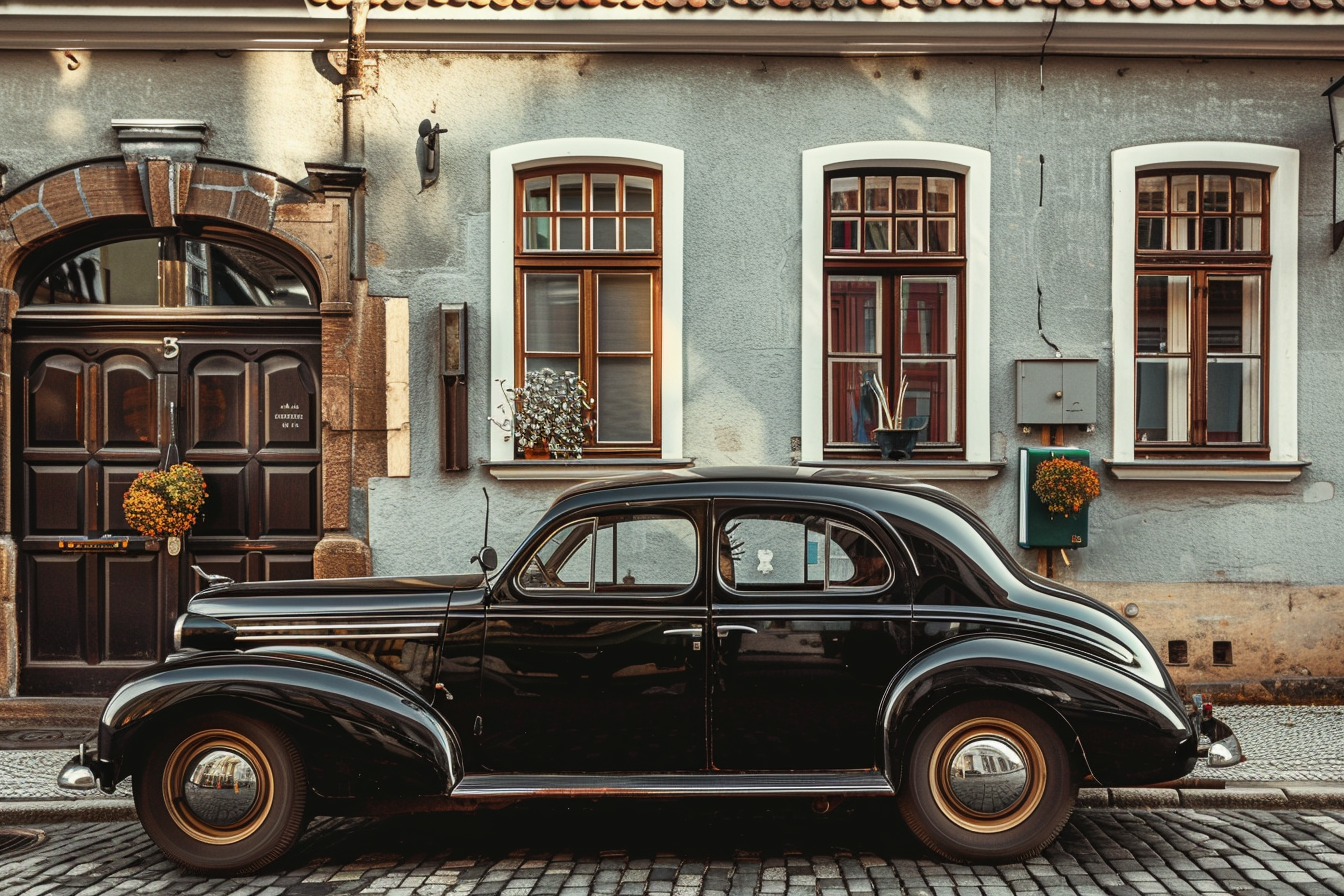 Image gratuite Voiture vintage en ville 1