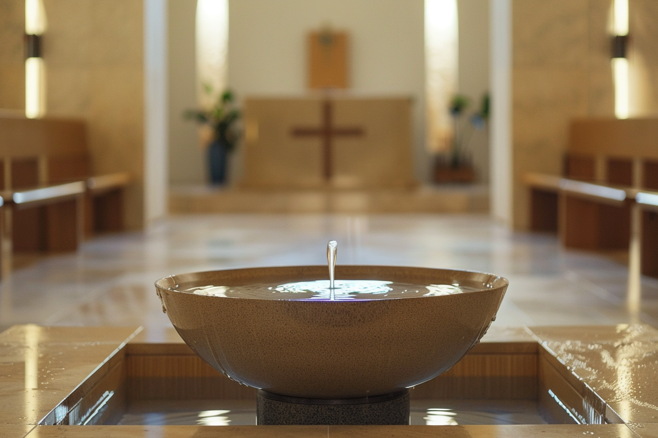 Image gratuite Vue paisible fontaine eau bénite, chapelle 2
