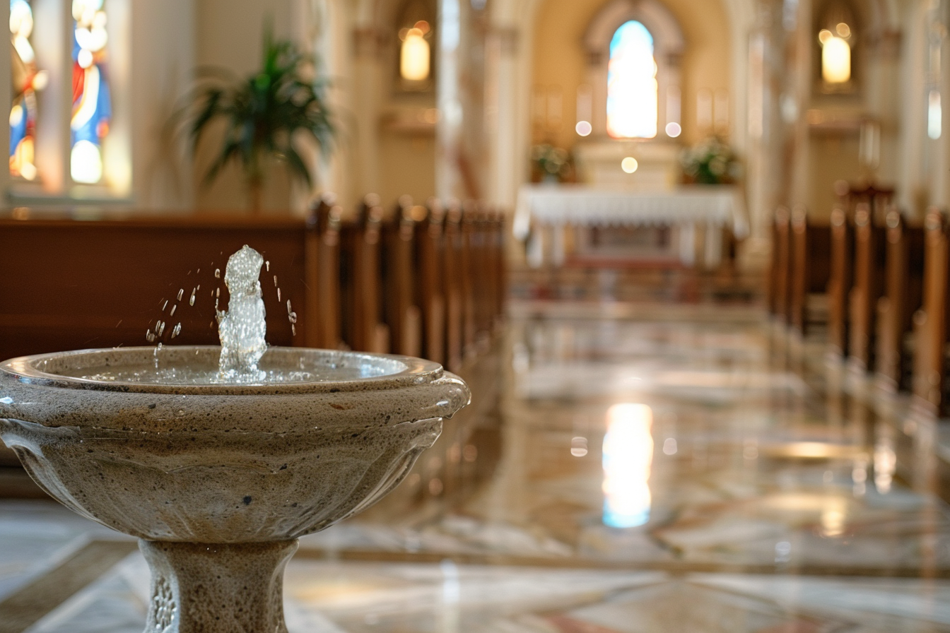 Image gratuite Vue paisible fontaine eau bénite, chapelle 3