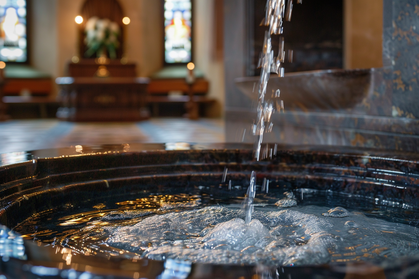 Image gratuite Vue paisible fontaine eau bénite, chapelle 4