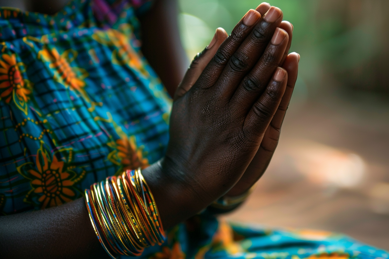 Image gratuite Vue rapprochée mains femme prière, lumière douce 2