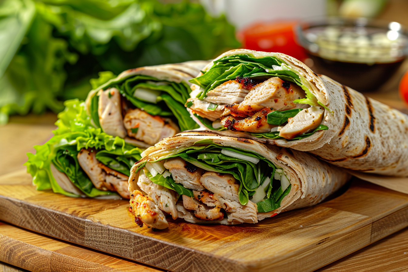Image gratuite Wrap au poulet frais 1