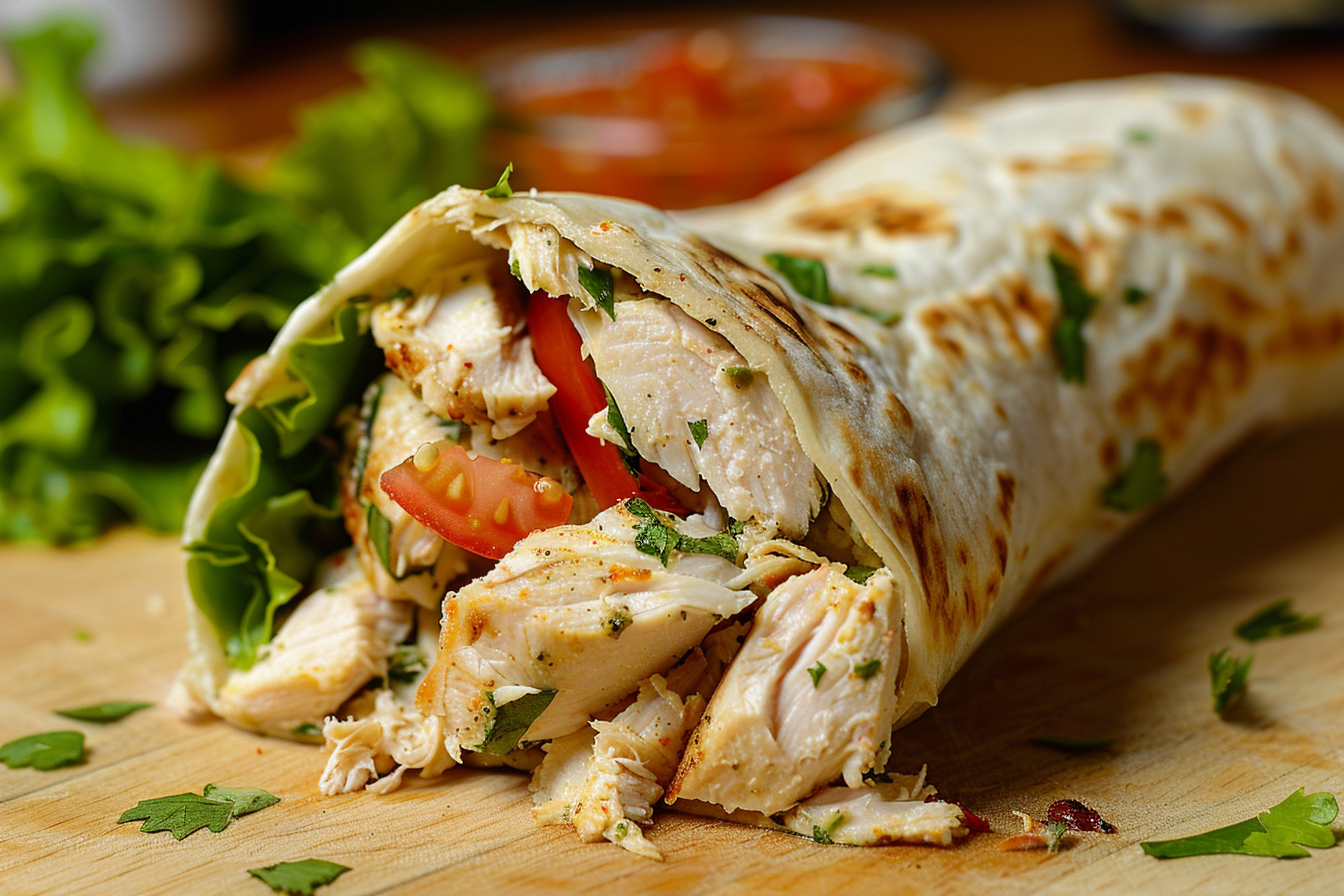 Image gratuite Wrap au poulet frais 2