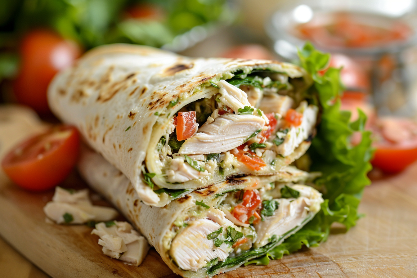 Image gratuite Wrap au poulet frais 3