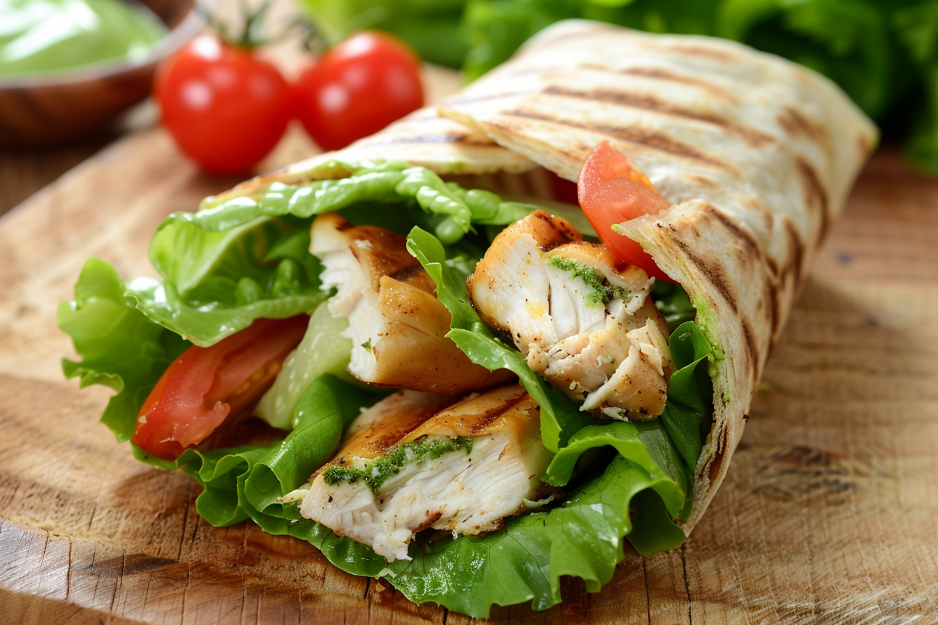 Image gratuite Wrap au poulet frais 4