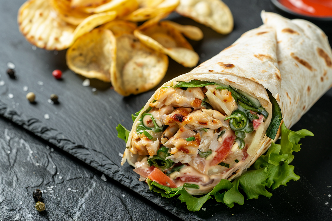 Image gratuite Wrap avec des chips 1